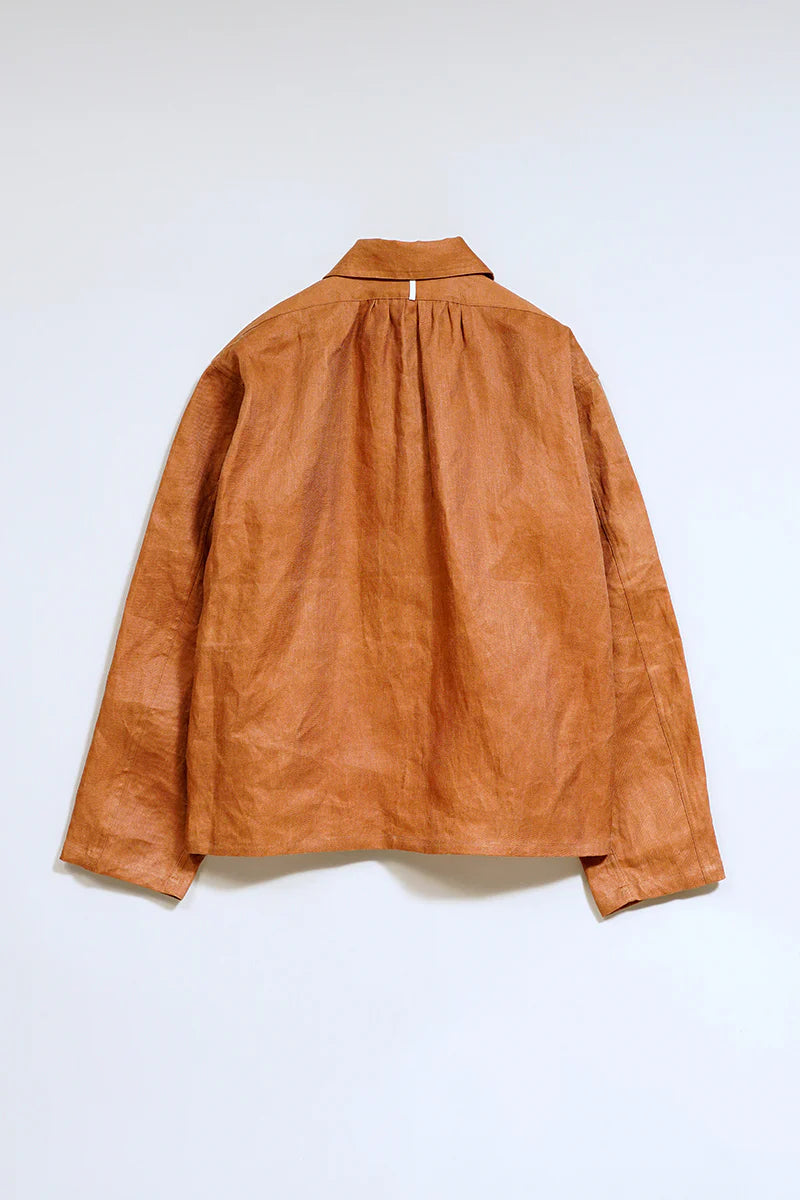 Nigel Cabourn - FISHERMAN ZIPUP SHIRT - KAKISHIBU