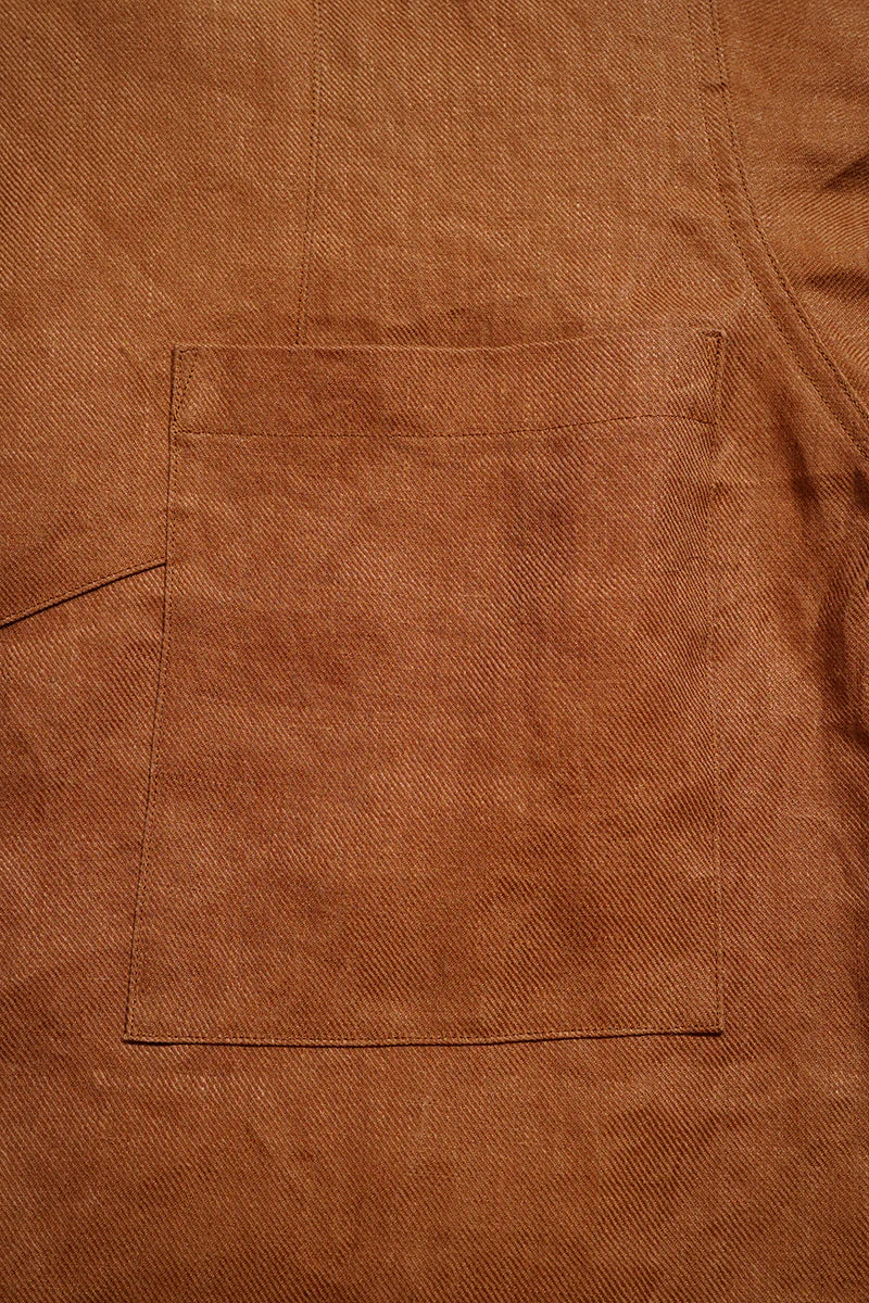 Nigel Cabourn - FISHERMAN ZIPUP SHIRT - KAKISHIBU