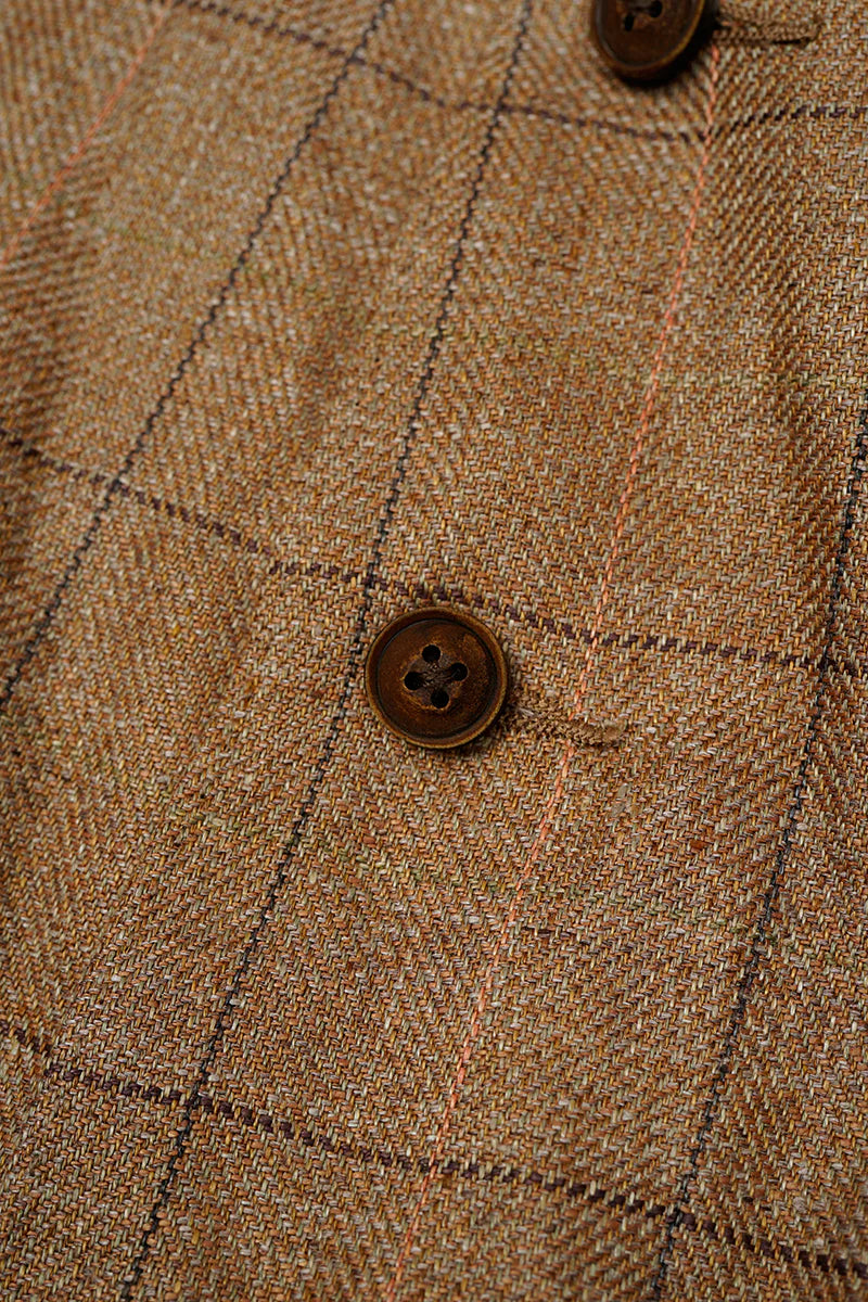 Nigel Cabourn - RANCH WORKER VEST - HEMP LINEN CHECK