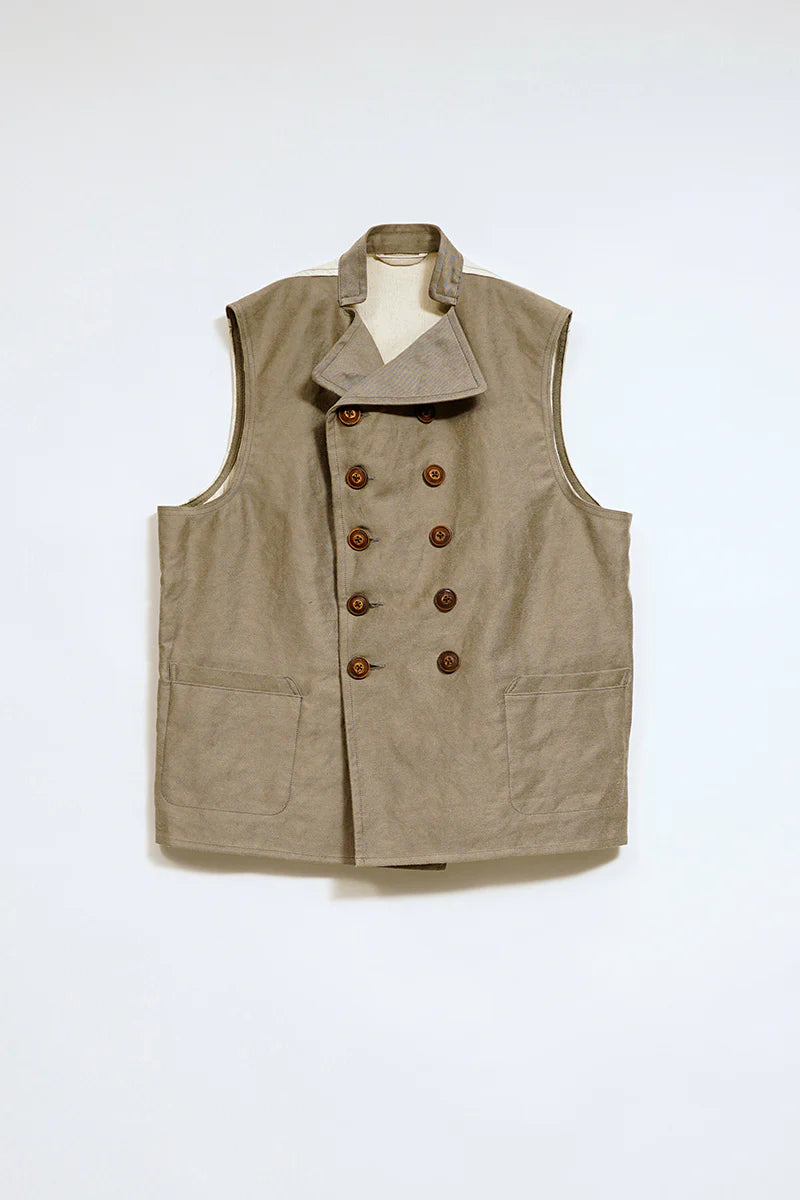 Nigel Cabourn - FISHERMAN VEST - KURE KAKISHIBU