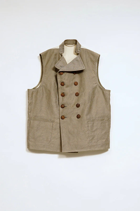 Nigel Cabourn - FISHERMAN VEST - KURE KAKISHIBU