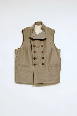 Nigel Cabourn - FISHERMAN VEST - KURE KAKISHIBU