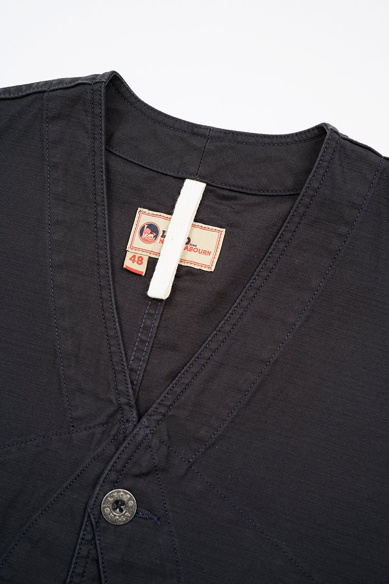 Nigel Cabourn - V01 WORK SUIT VEST - SLUB SATEEN