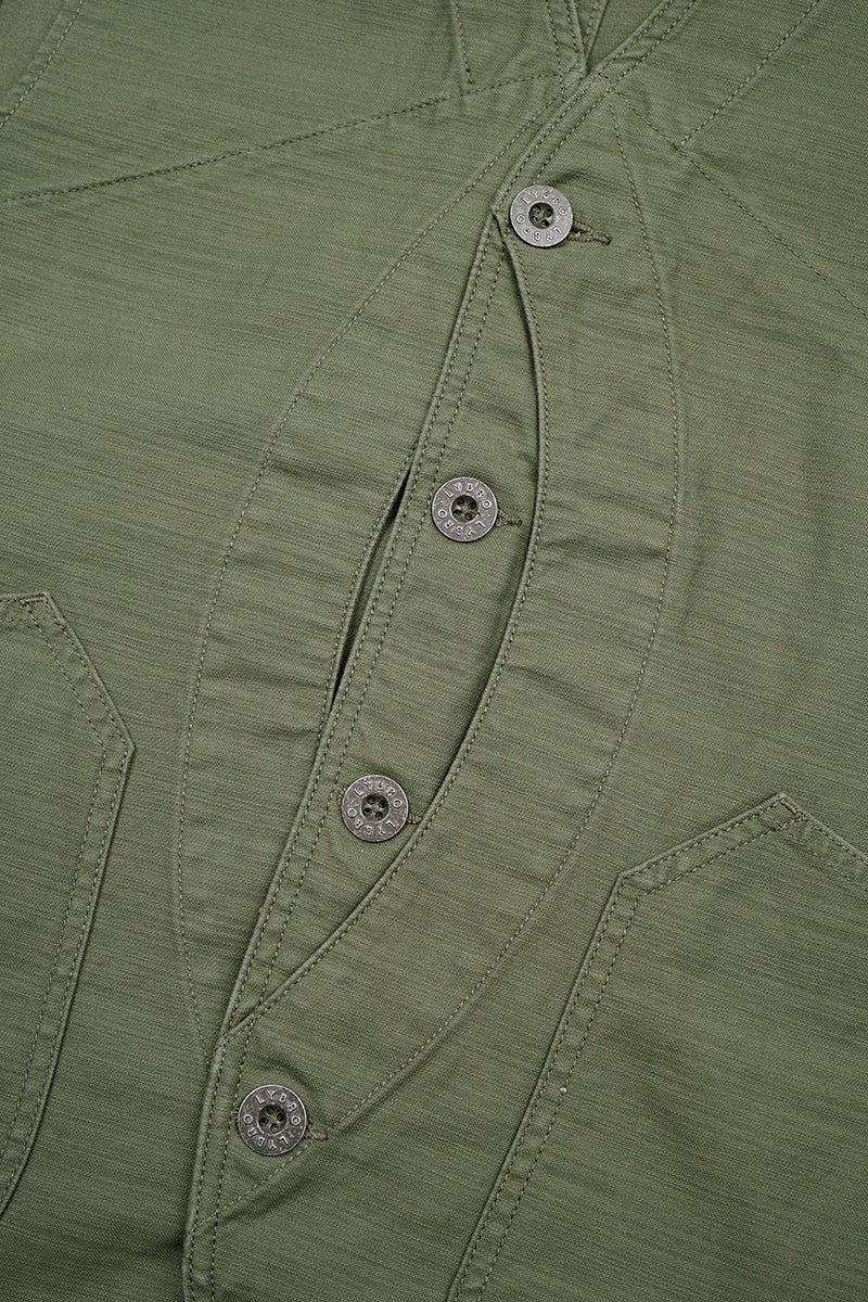 Nigel Cabourn - V01 WORK SUIT VEST - SLUB SATEEN