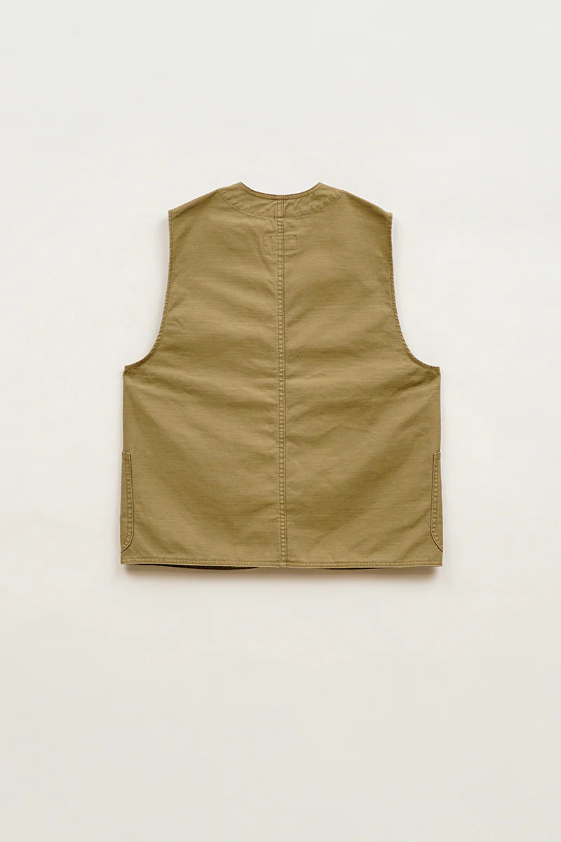Nigel Cabourn - V01 WORK SUIT VEST - SLUB SATEEN