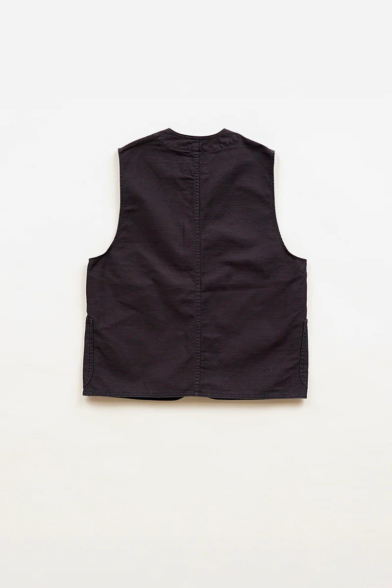 Nigel Cabourn - V01 WORK SUIT VEST - SLUB SATEEN