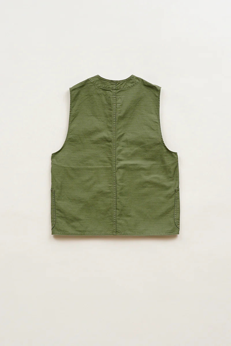Nigel Cabourn - V01 WORK SUIT VEST - SLUB SATEEN
