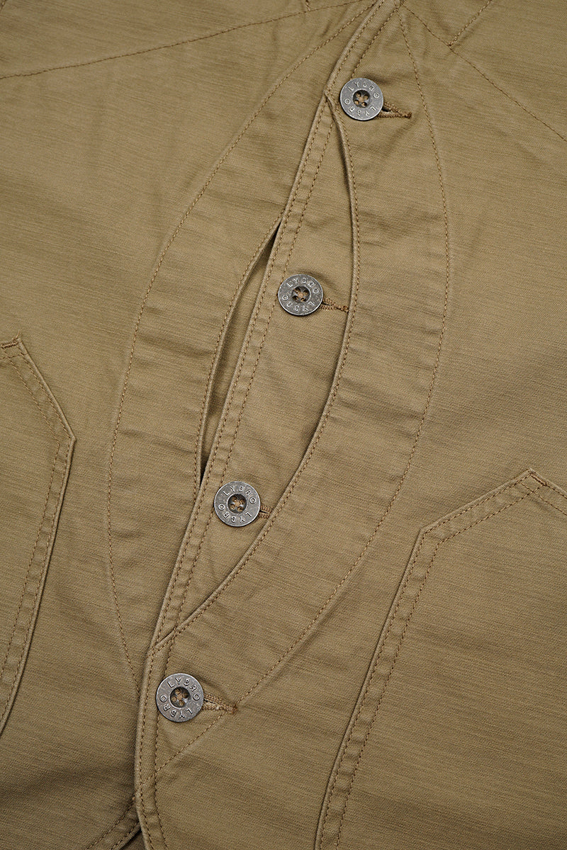 Nigel Cabourn - V01 WORK SUIT VEST - SLUB SATEEN