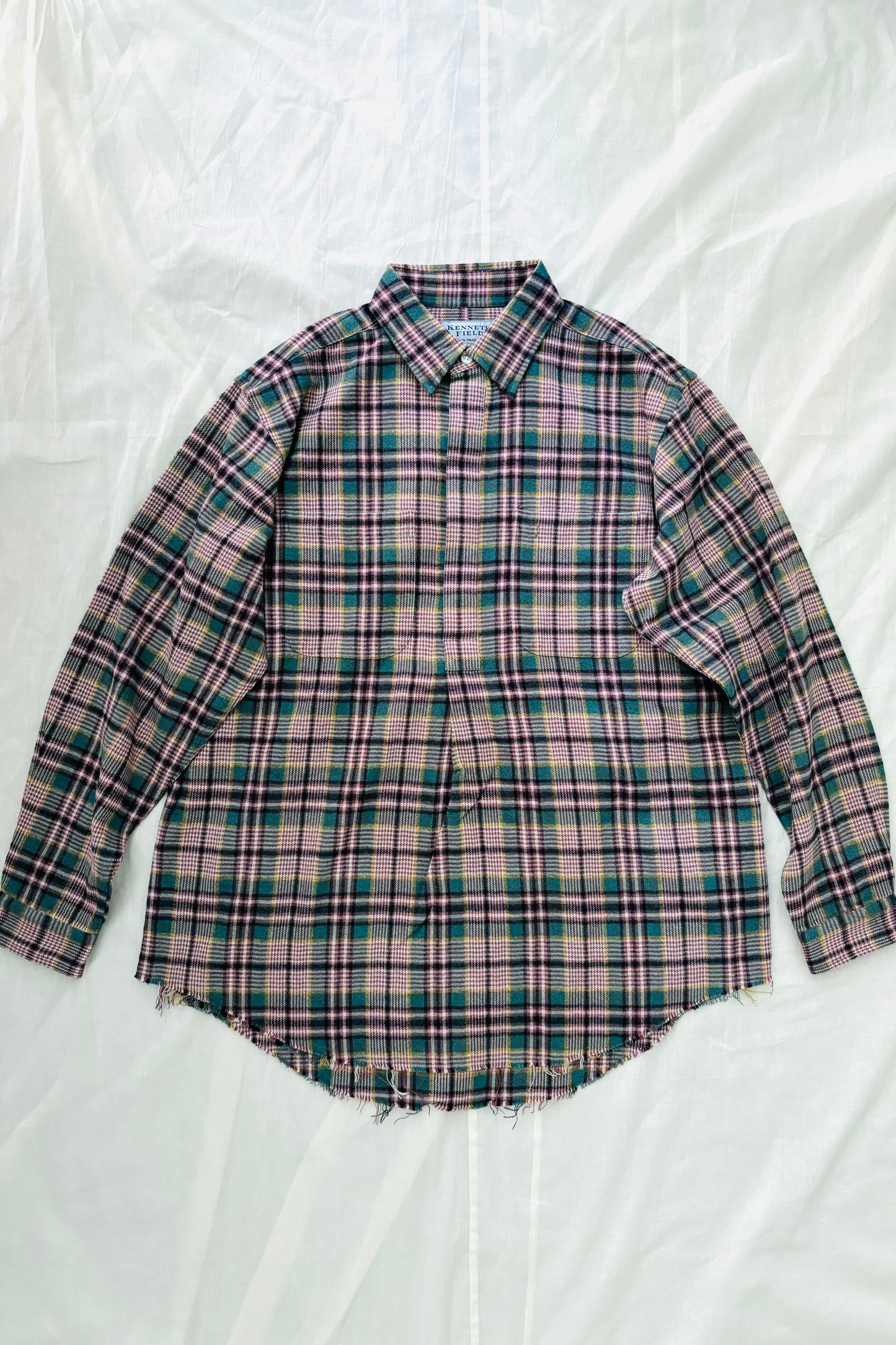 KENNETH FIELD - ROOMY SHIRT Ⅱ NEL CHECK - PINK