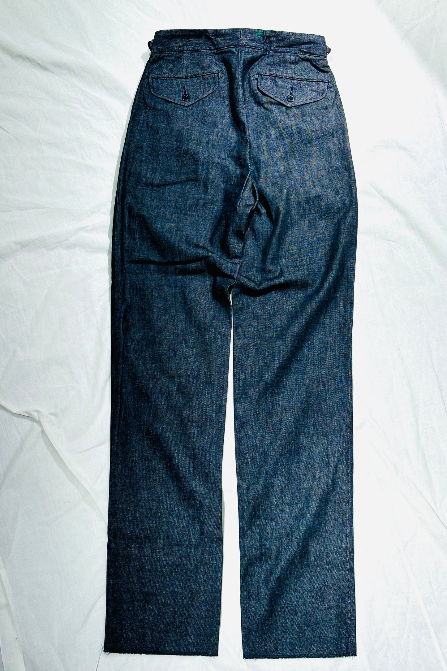 KENNETH FIELD - GURKA Ⅲ TROUSER 10oz DENIM - BLACK