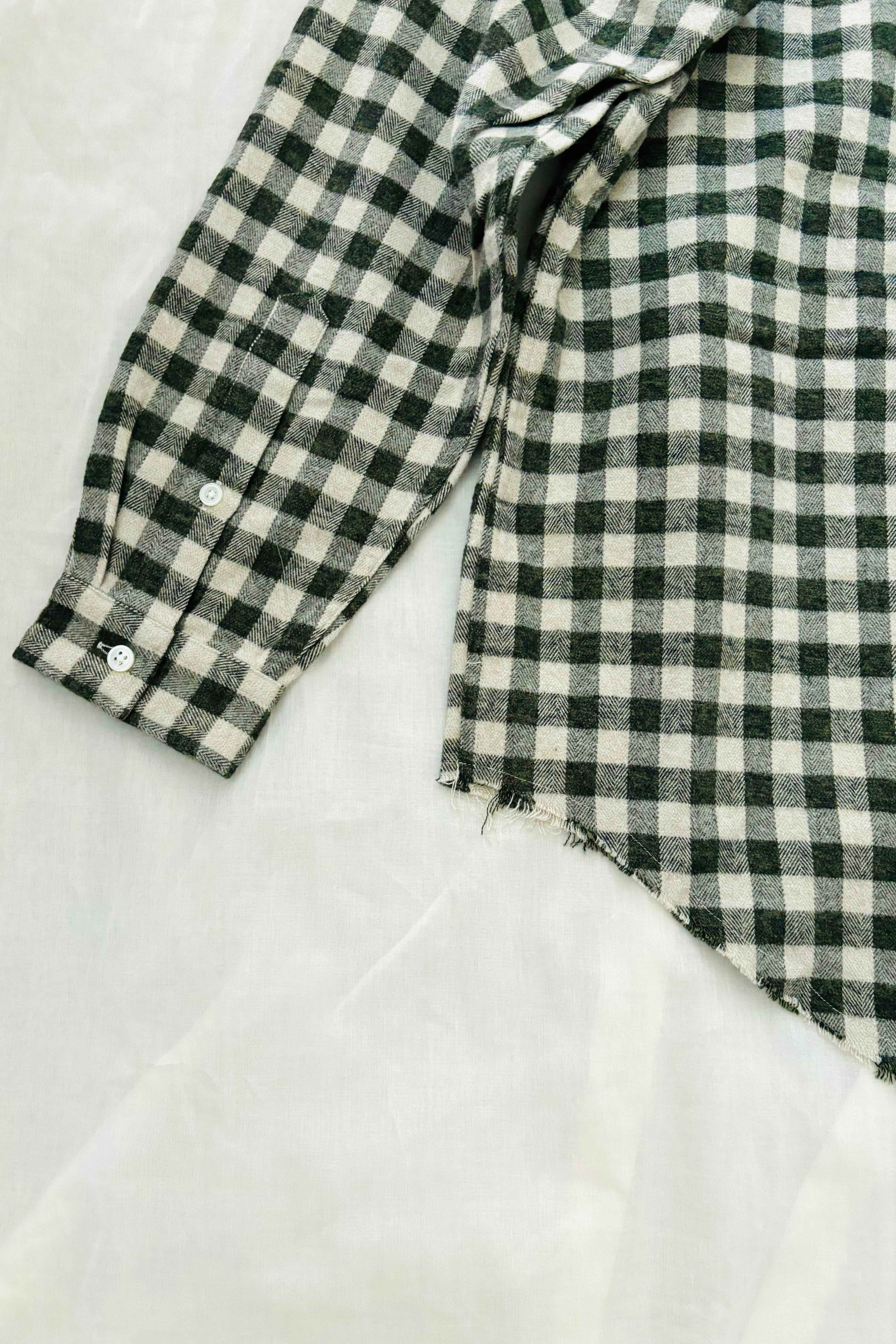 KENNETH FIELD - ROOMY SHIRT Ⅱ NEL CHECK - GRAY