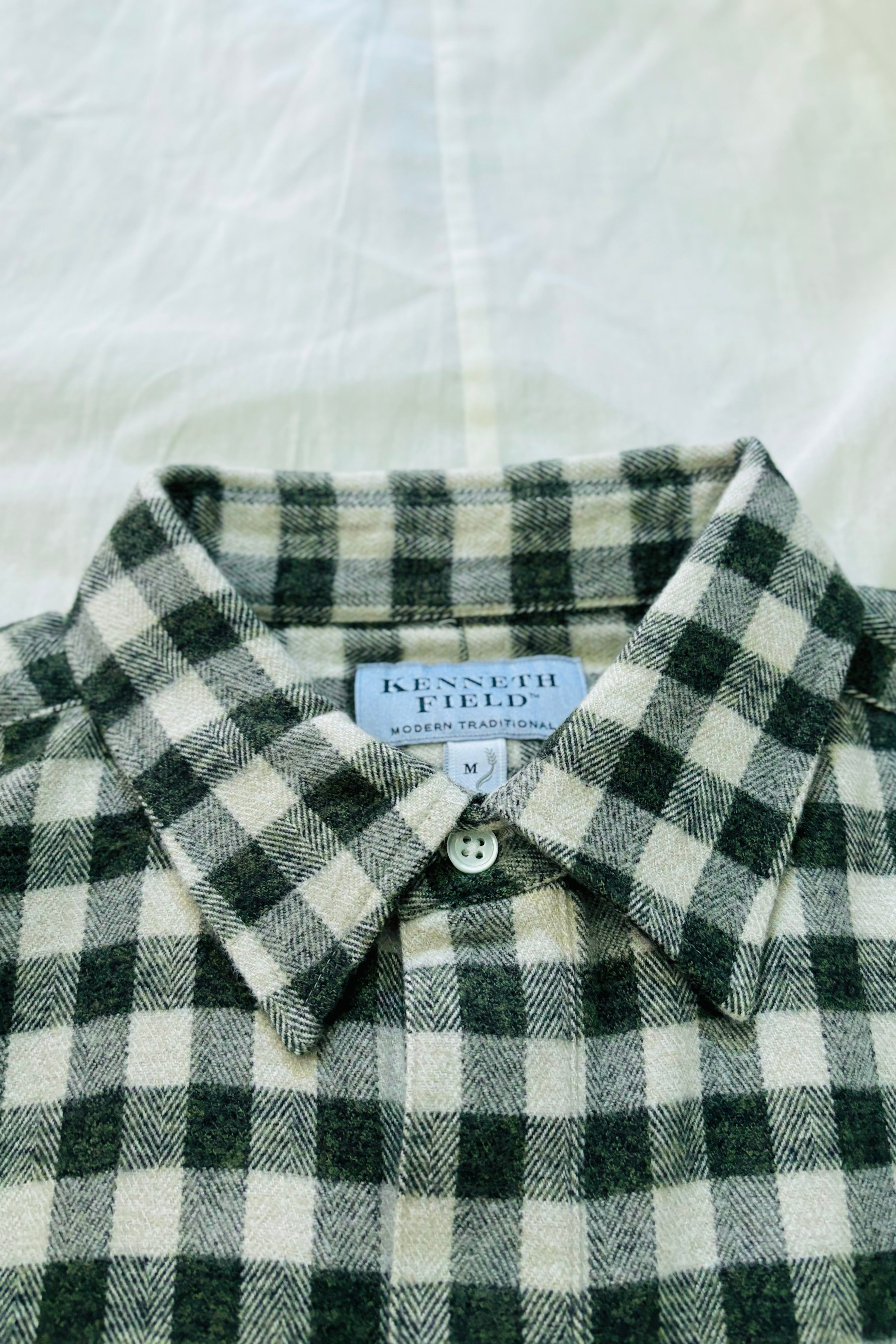 KENNETH FIELD - ROOMY SHIRT Ⅱ NEL CHECK - GRAY