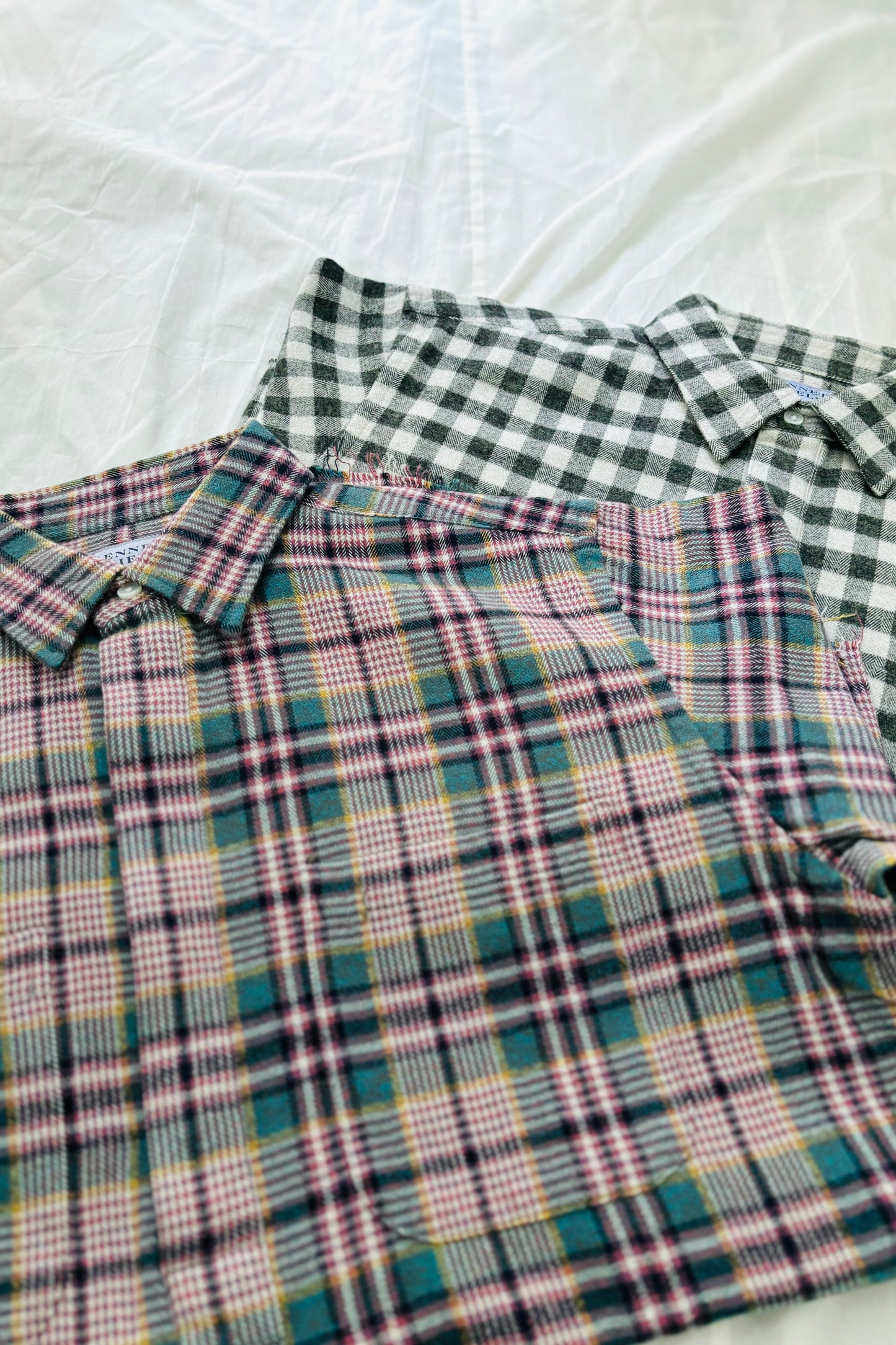 KENNETH FIELD - ROOMY SHIRT Ⅱ NEL CHECK - PINK