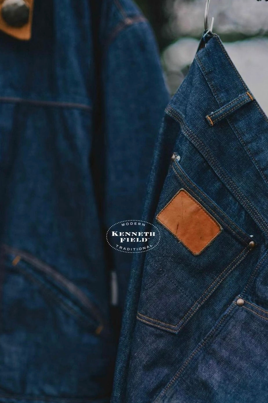 KENNETH FIELD - WESTERN 5P BROKEN DENIM - INDIGO