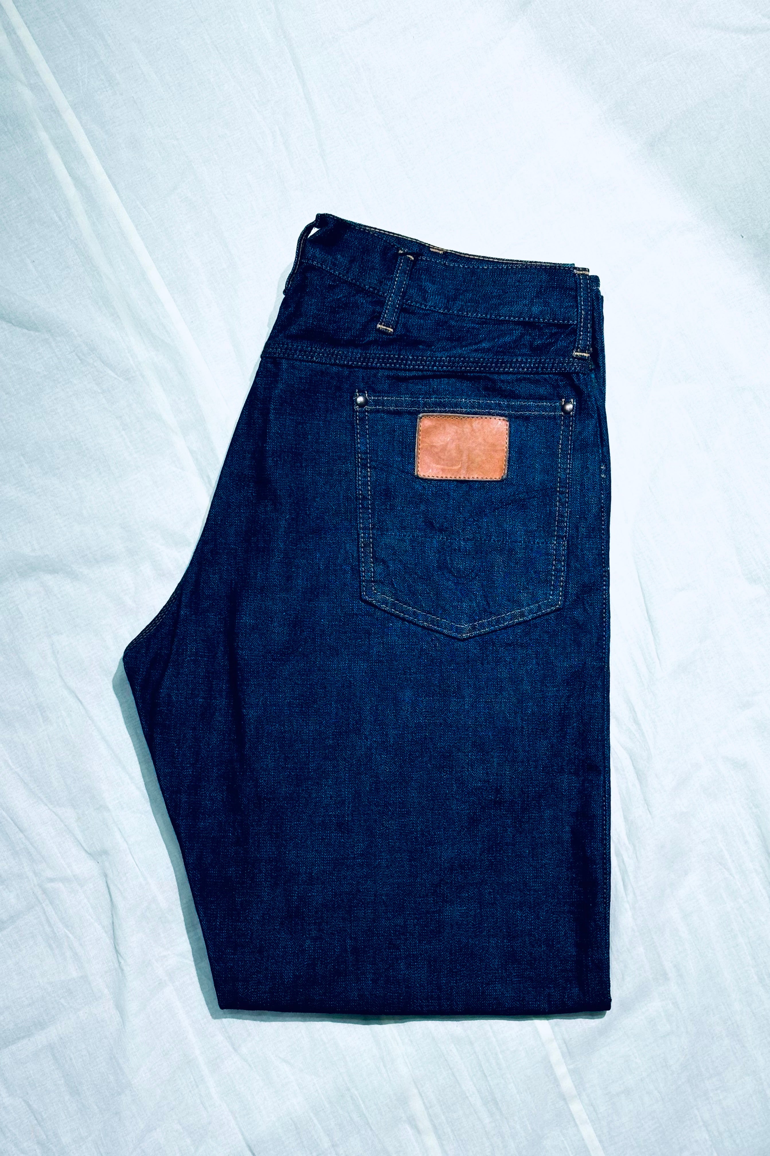 KENNETH FIELD - WESTERN 5P BROKEN DENIM - INDIGO