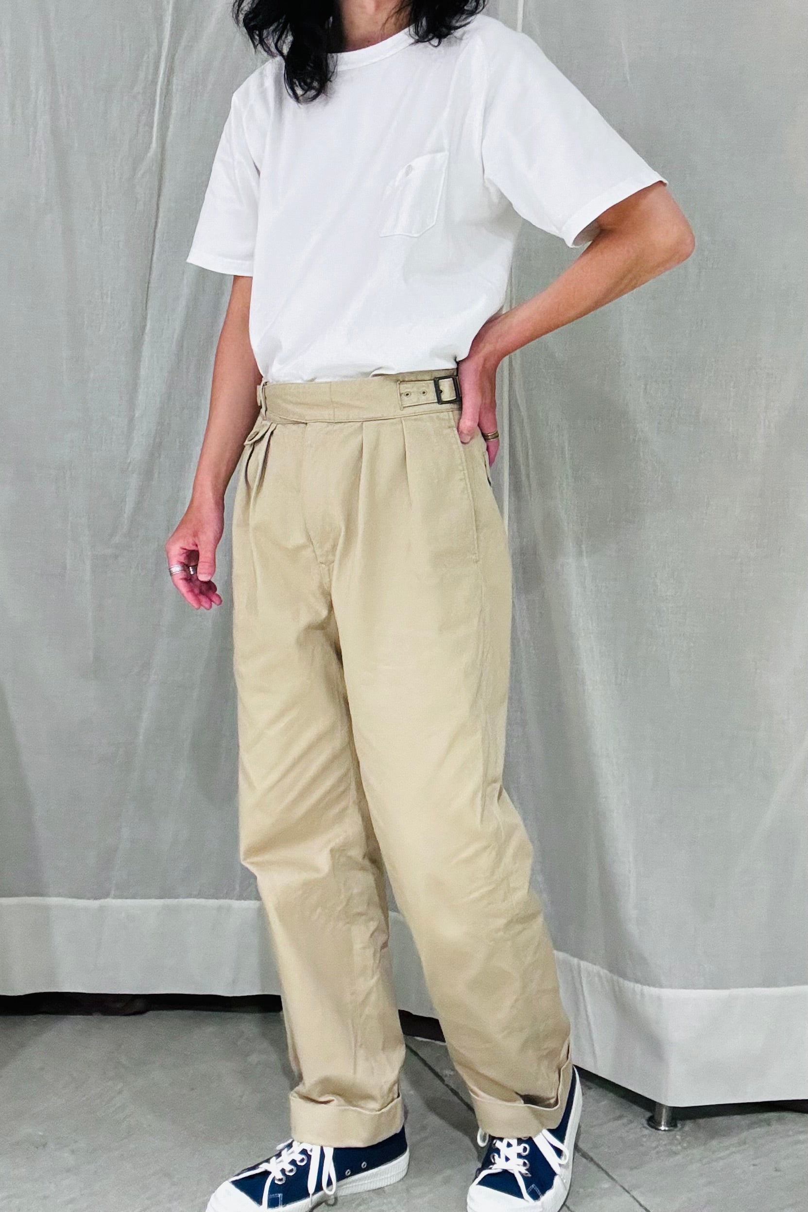 KENNETH FIELD - GURKA Ⅲ TROUSER WEST POINT - KHAKI