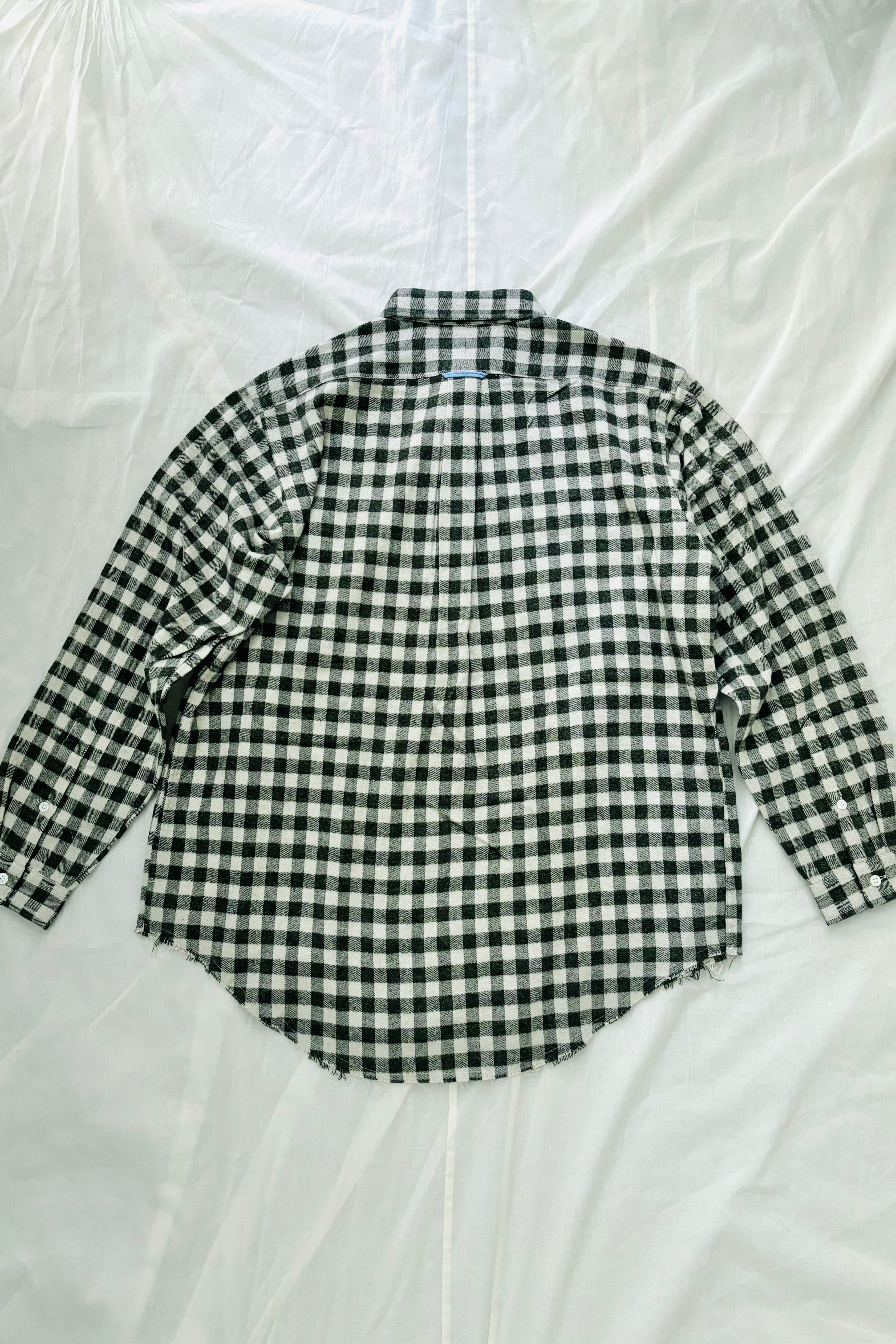 KENNETH FIELD - ROOMY SHIRT Ⅱ NEL CHECK - GRAY