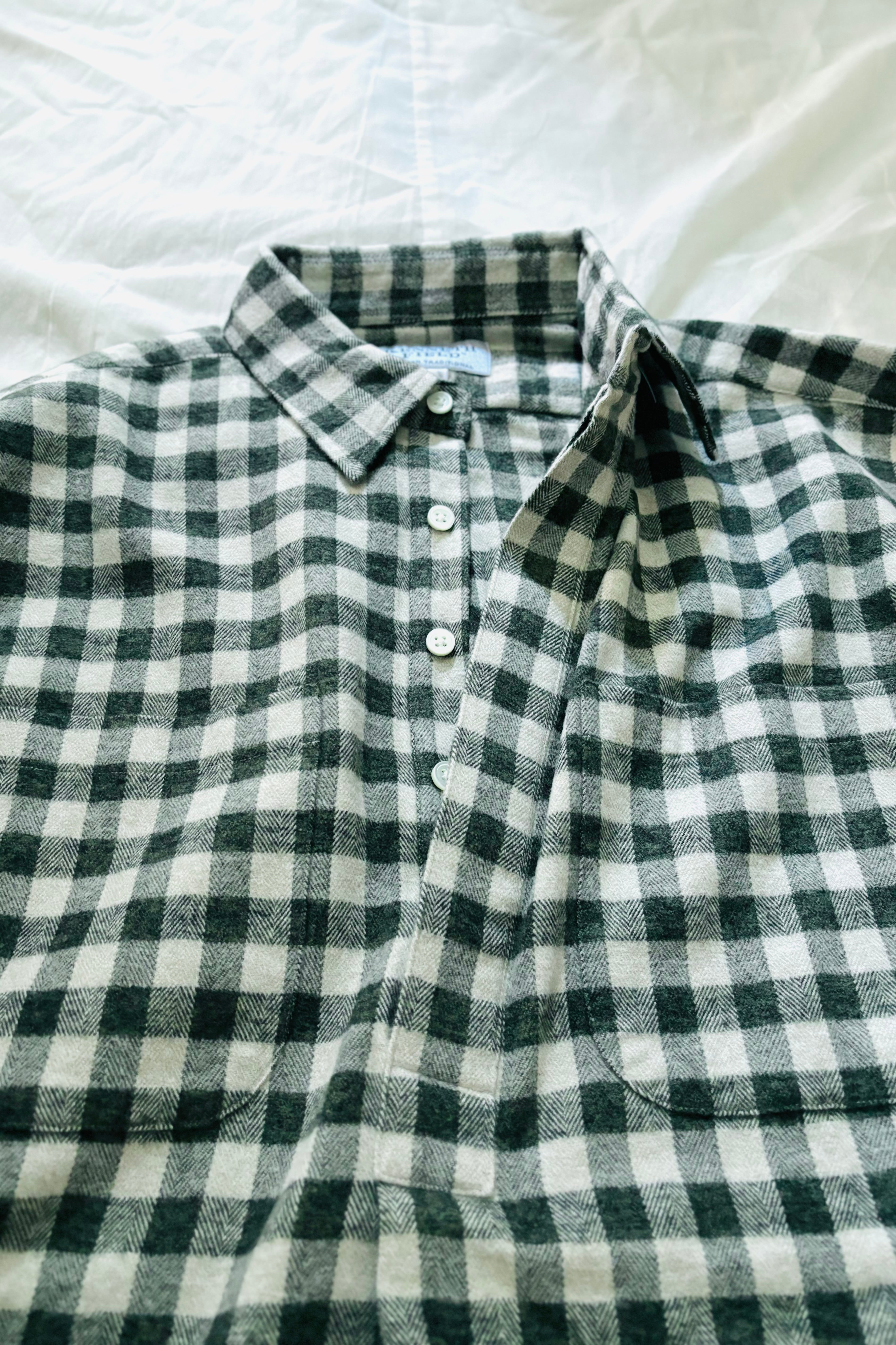 KENNETH FIELD - ROOMY SHIRT Ⅱ NEL CHECK - GRAY