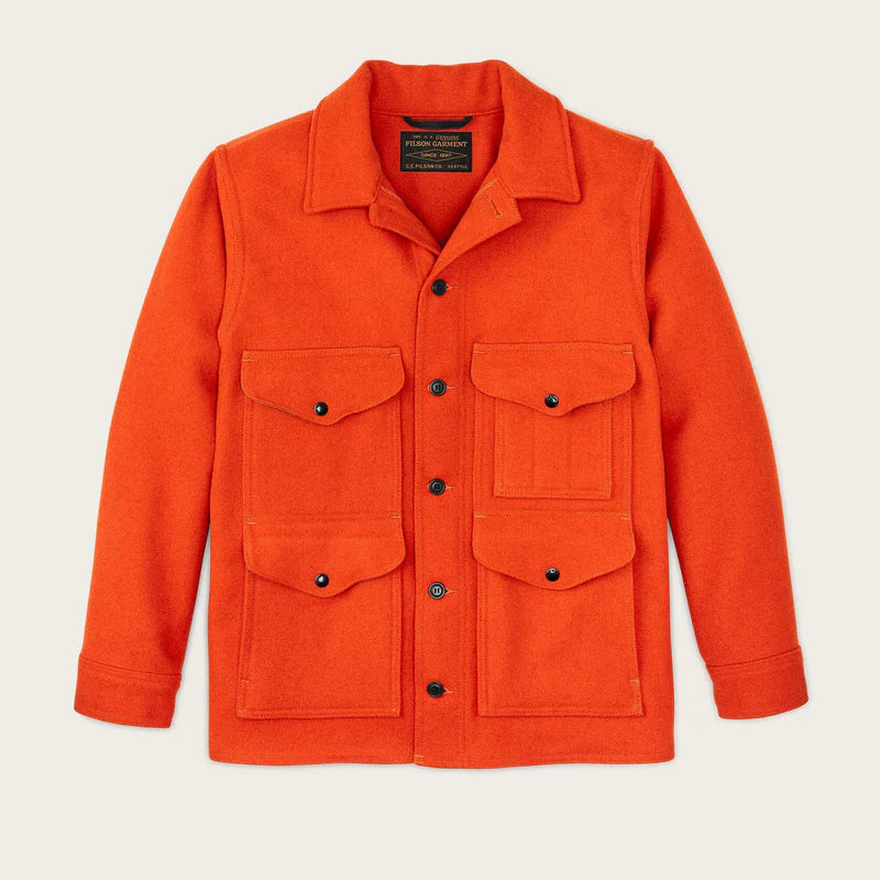 FILSON - MACKINAW WOOL CRUISER JACKET - FLAME