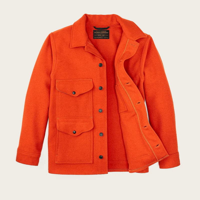 FILSON - MACKINAW WOOL CRUISER JACKET - FLAME