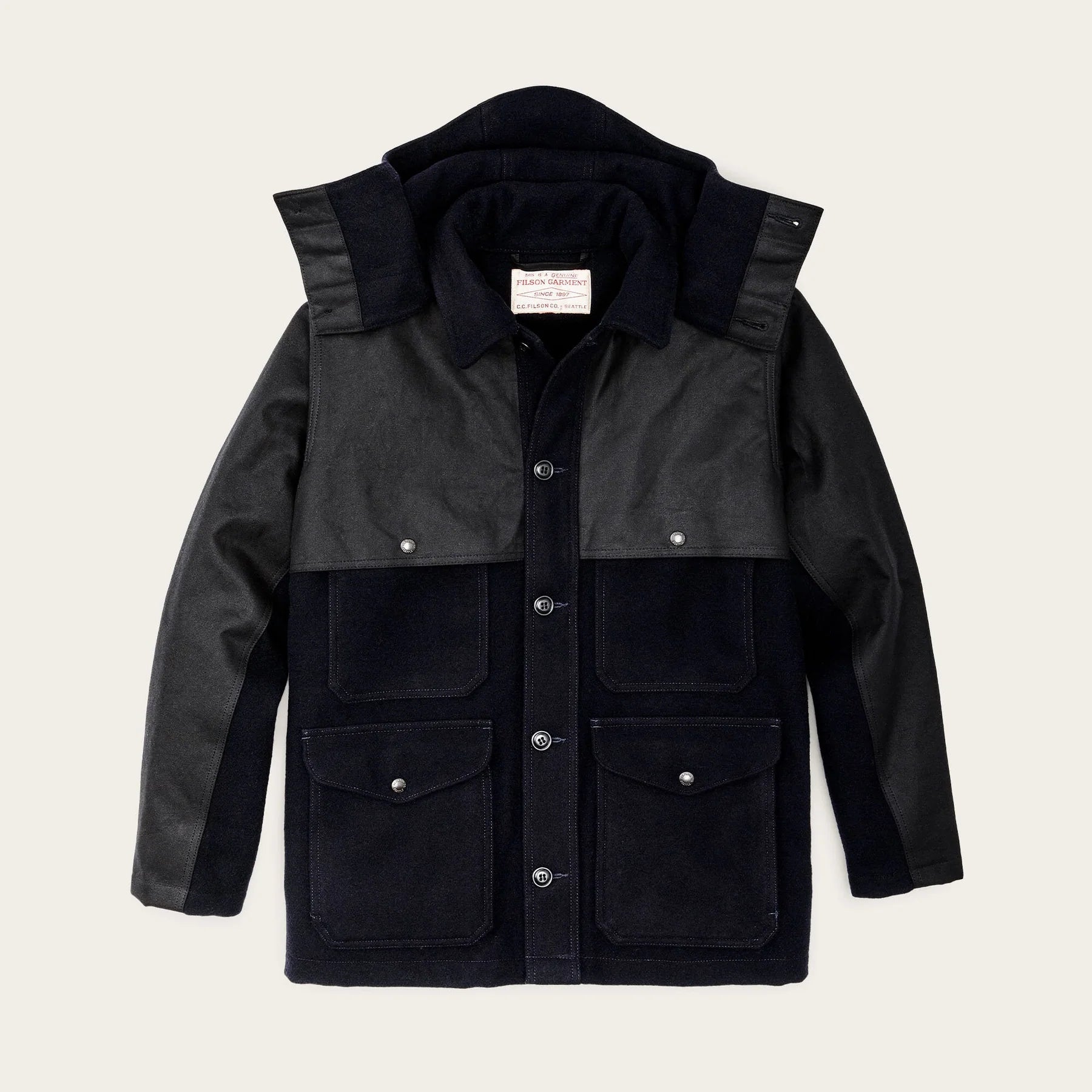 FILSON - MACKINAW DOUBLE COAT - DARK NAVY