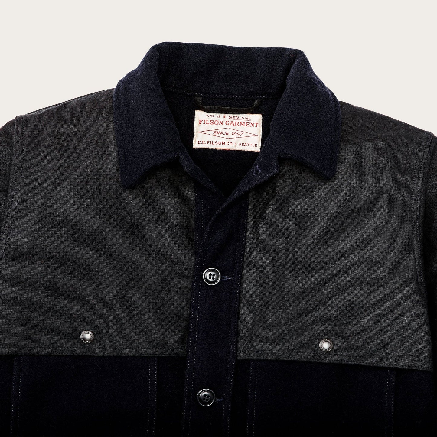 FILSON - MACKINAW DOUBLE COAT - DARK NAVY