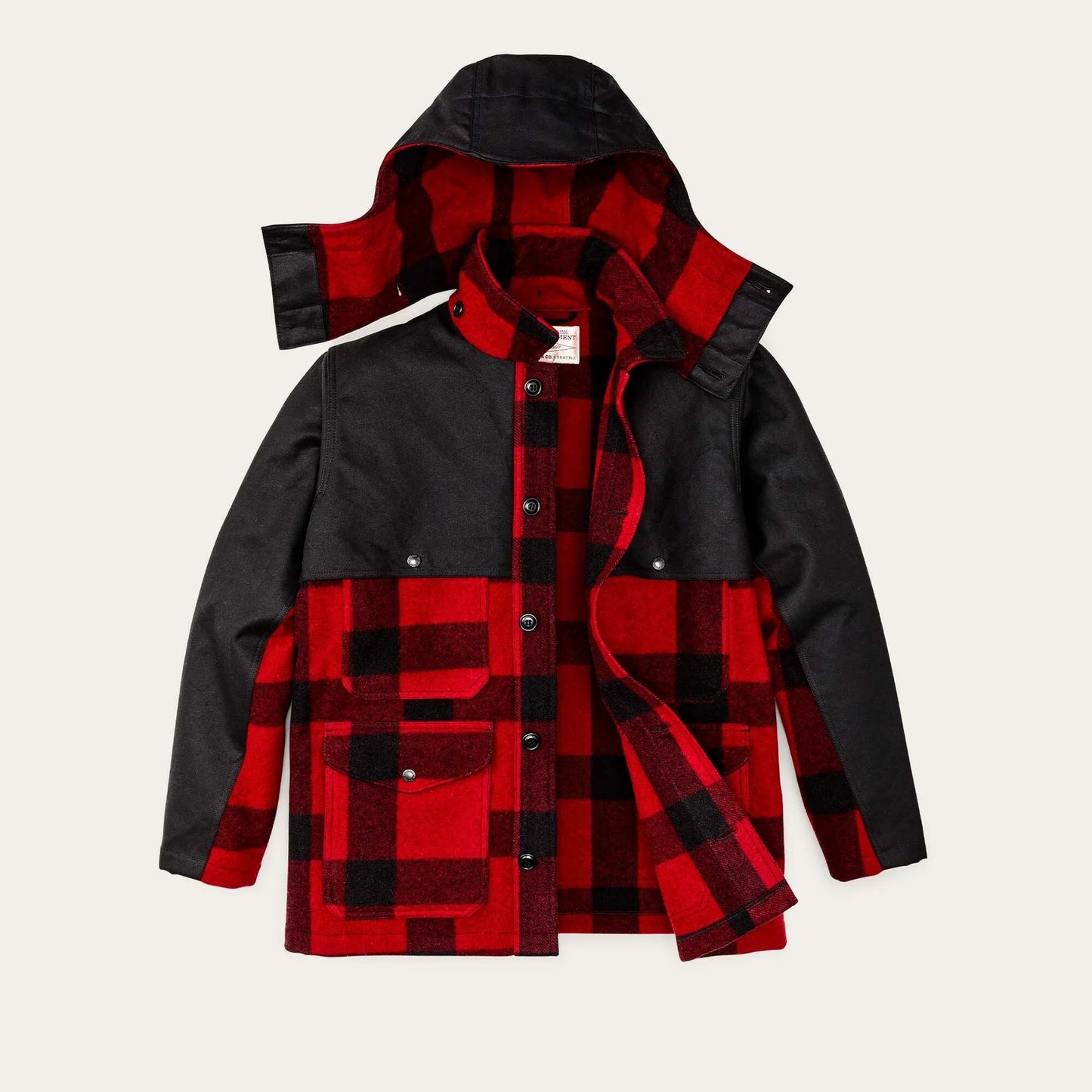 FILSON - MACKINAW DOUBLE COAT - RED BLACK