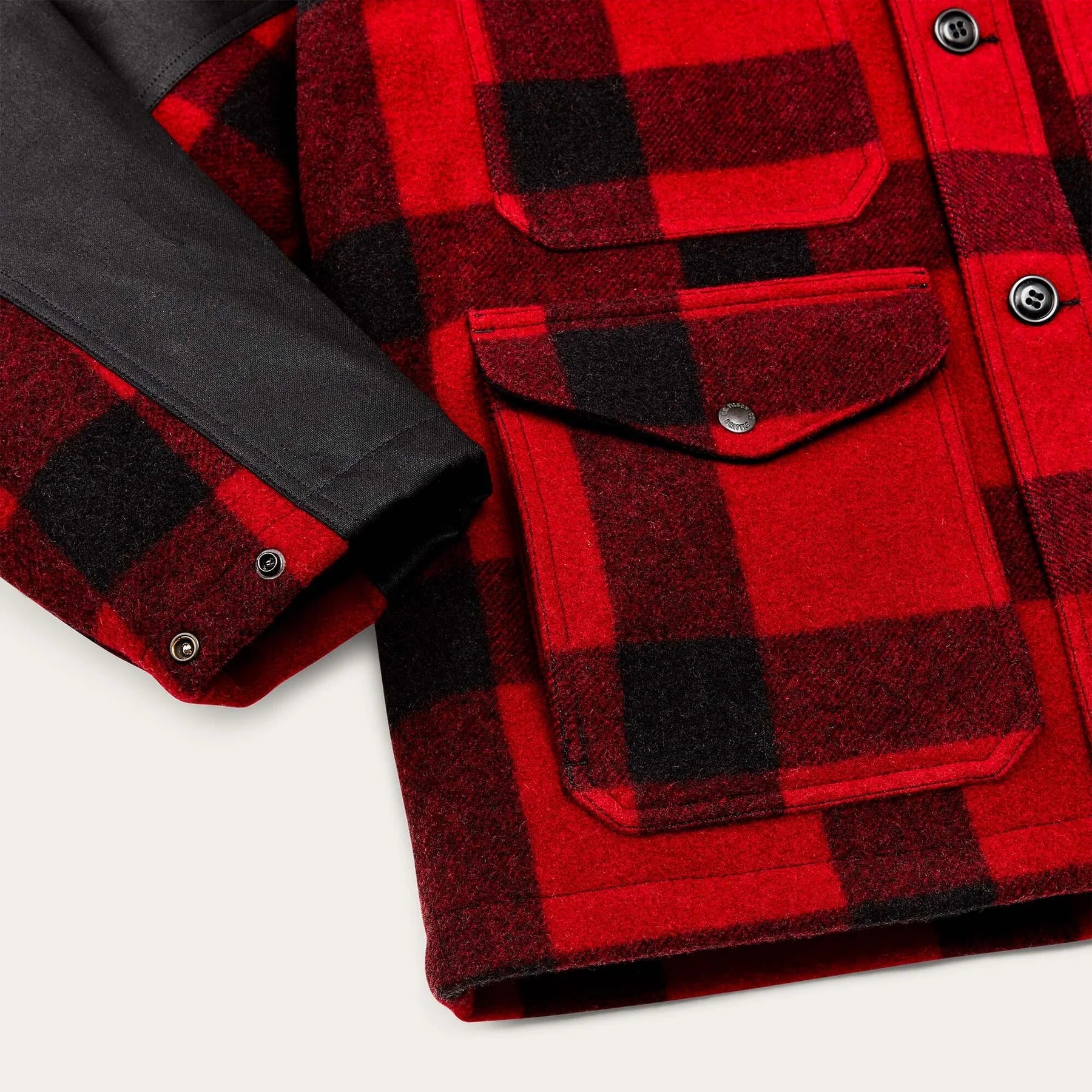 FILSON - MACKINAW DOUBLE COAT - RED BLACK