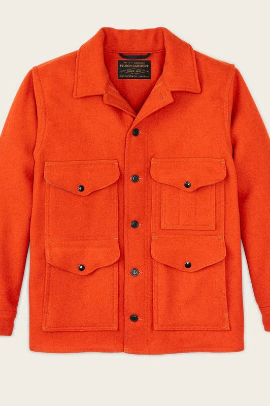 FILSON - MACKINAW WOOL CRUISER JACKET - FLAME