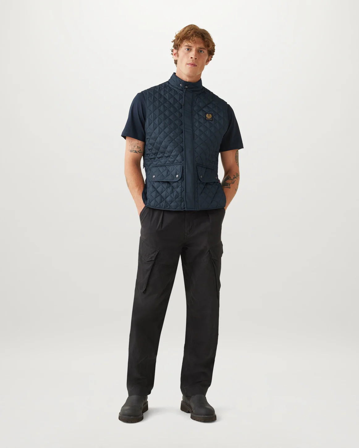 BELSTAFF - ICON GILET QUILTED RECYCLED NYLON - DARK INK