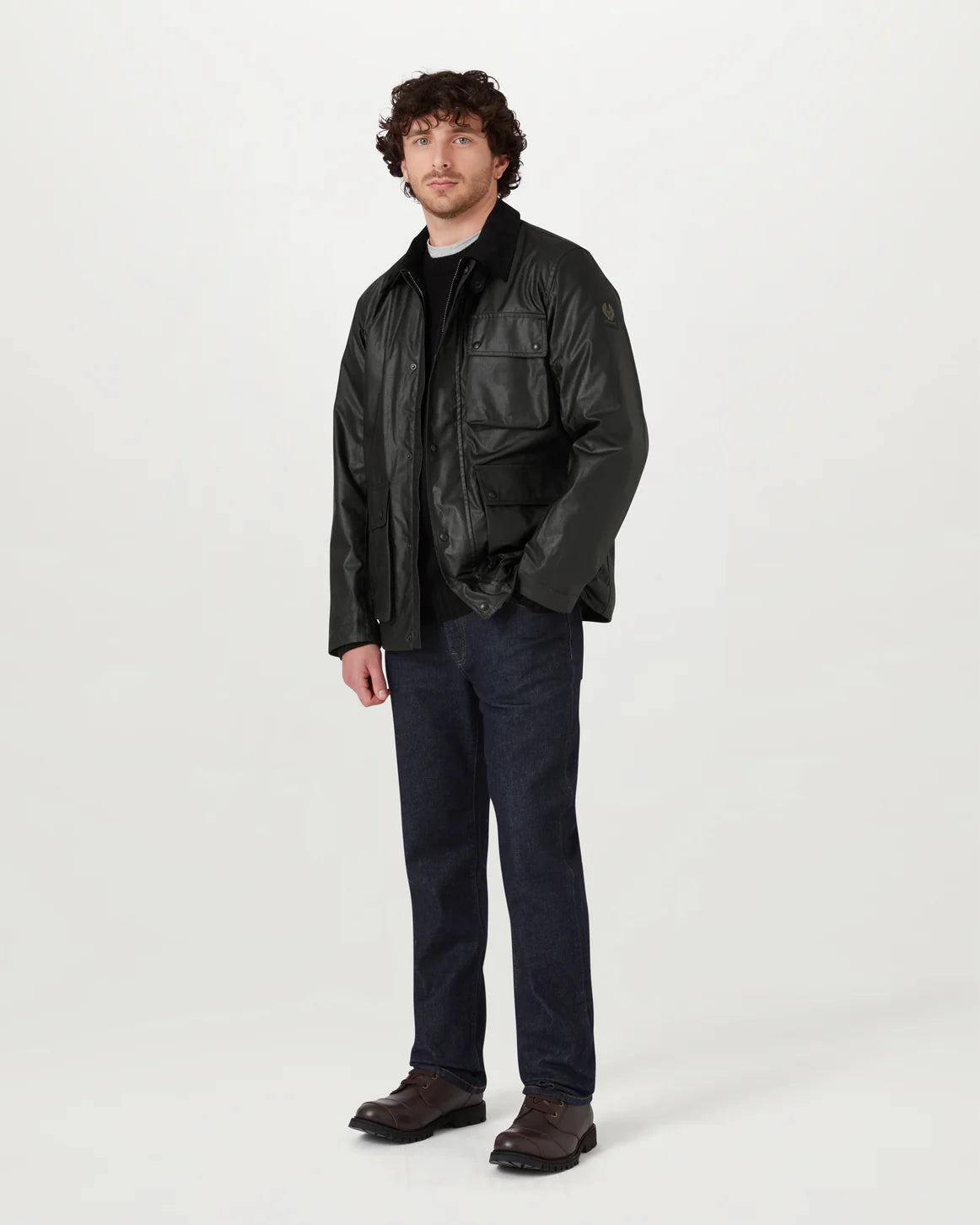 BELSTAFF - INCLINE JACKET WAXED COTTON - BLACK