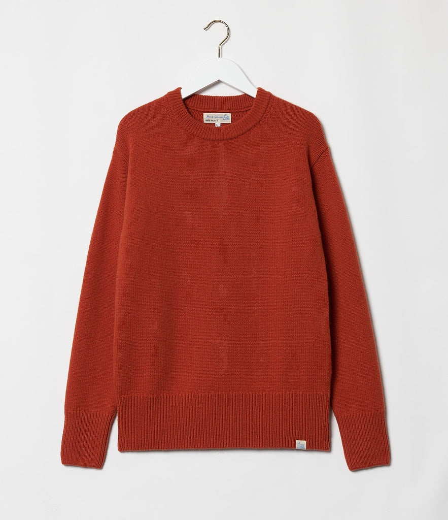 Merz b.Schwanen - LOCC01 CREW PULLOVER RUST - MERINO CASHMERE BLEND