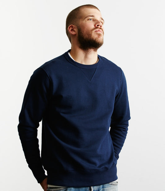 Merz b.Schwanen - 3S48 LOOPWHEELED SWEATSHIRT HEAVY INK BLUE - CLASSIC FIT