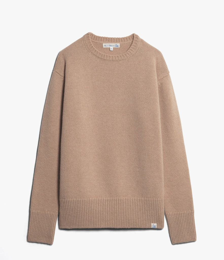 Merz b.Schwanen - LOCC01 CREW PULLOVER TOFFEE - MERINO CASHMERE BLEND