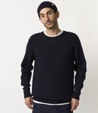 Merz b.Schwanen - MWCC01 CLASSIC CREWNECK PULLOVER - DARK NAVY