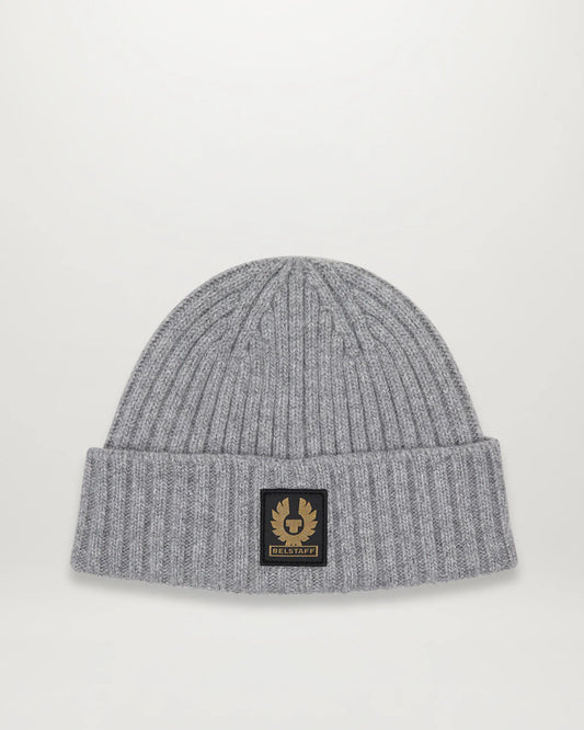 BELSTAFF - WATCH BEANIE HAT - PALE GREY MELANGE