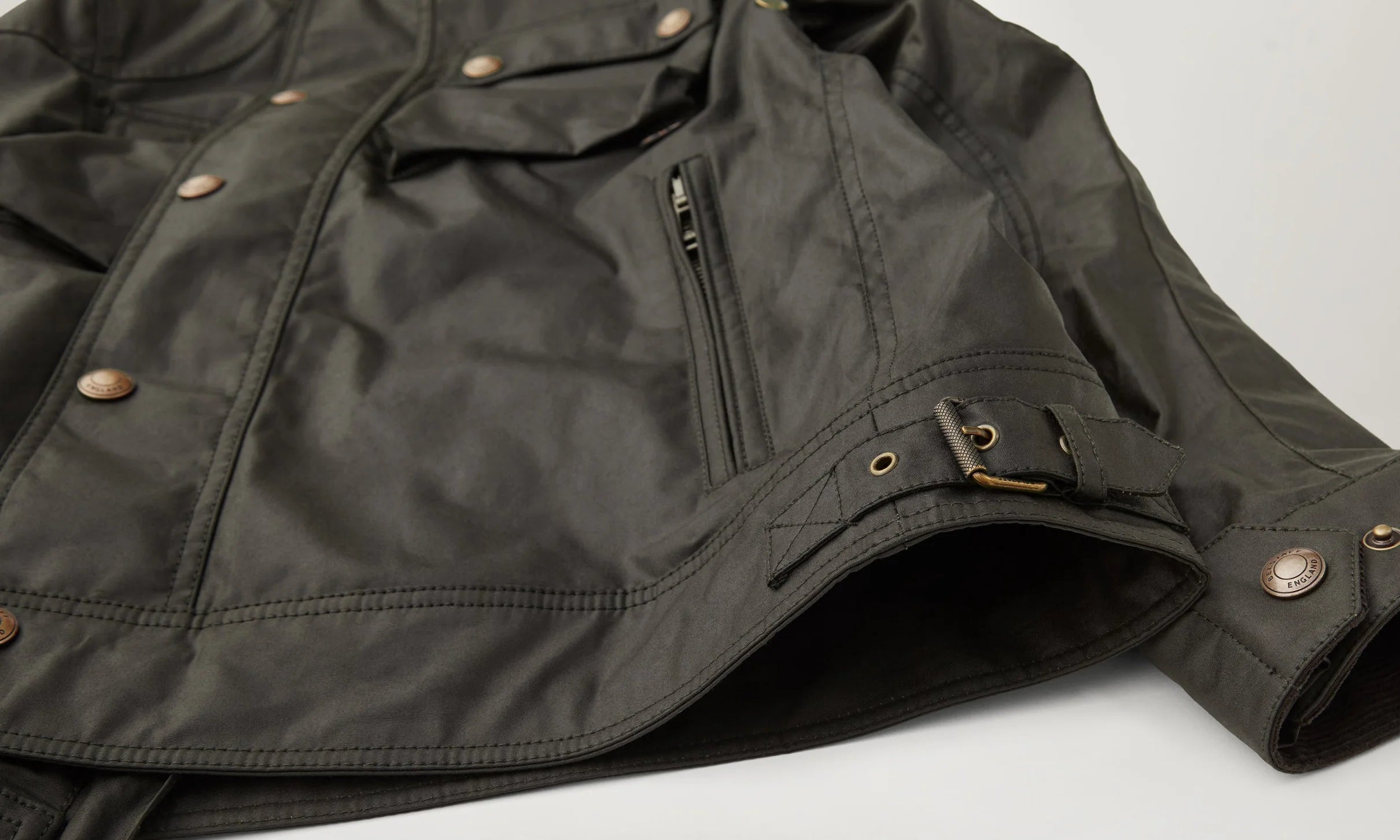 BELSTAFF - RACEMASTER JACKET WAXED COTTON - FADED OLIVE