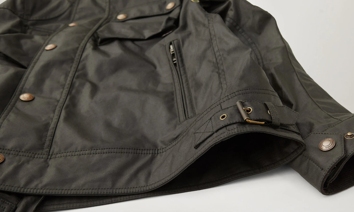 BELSTAFF - RACEMASTER JACKET WAXED COTTON - FADED OLIVE