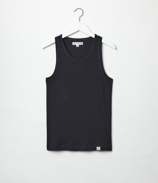 Merz b.Schwanen - RIBBED TANKTOP CLASSIC FIT - CHARCOAL