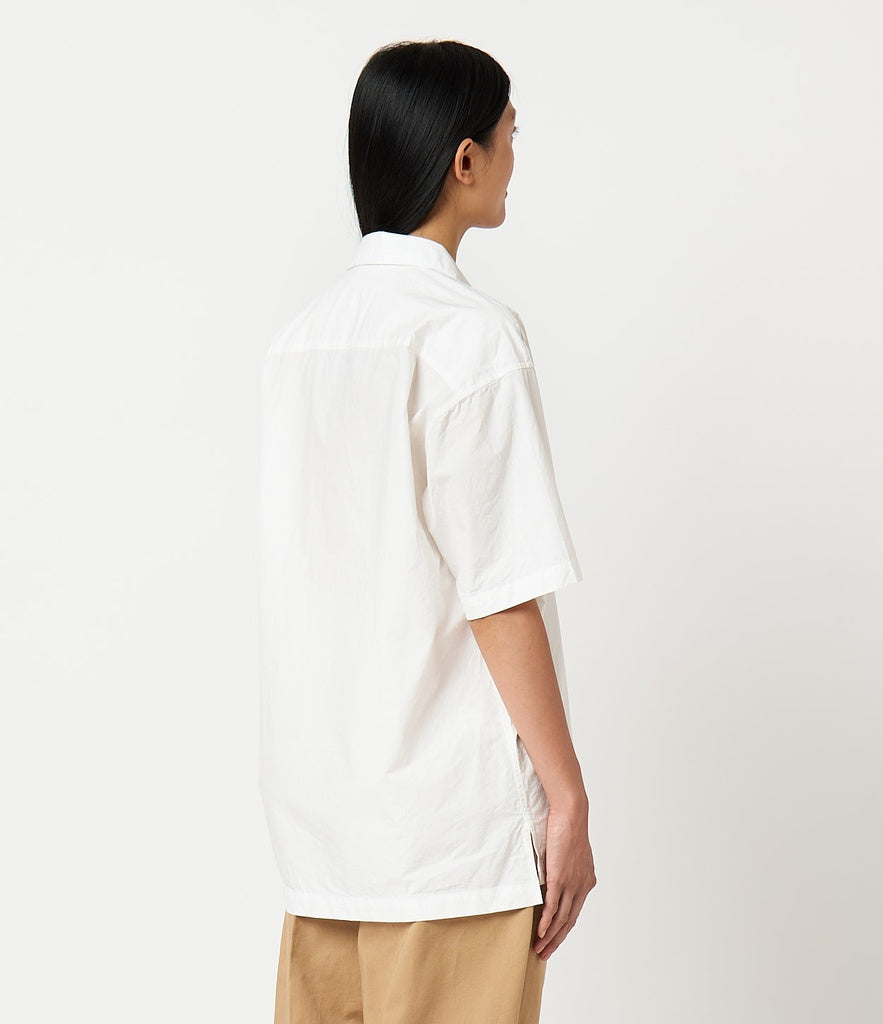 Merz b.Schwanen - SHIRT03 UNISEX BOWLING SHIRT RELAXED FIT - WHITE