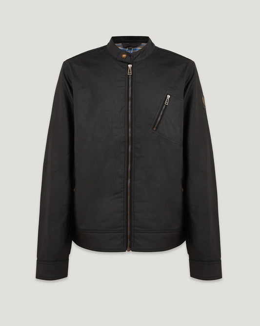 BELSTAFF - SIDELINE JACKET WAXED COTTON - BLACK