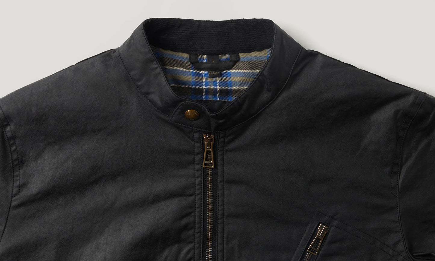 BELSTAFF - SIDELINE JACKET WAXED COTTON - BLACK