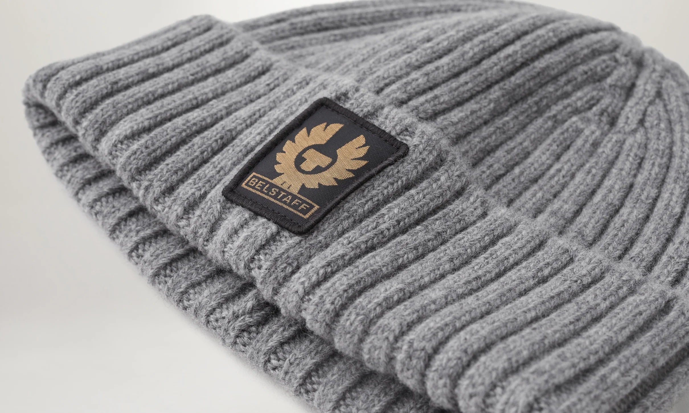 BELSTAFF - WATCH BEANIE HAT - PALE GREY MELANGE