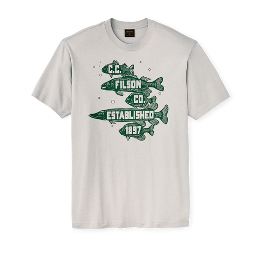 FILSON - FRONTIER GRAPHIC TEE - FOG / FISH STACK