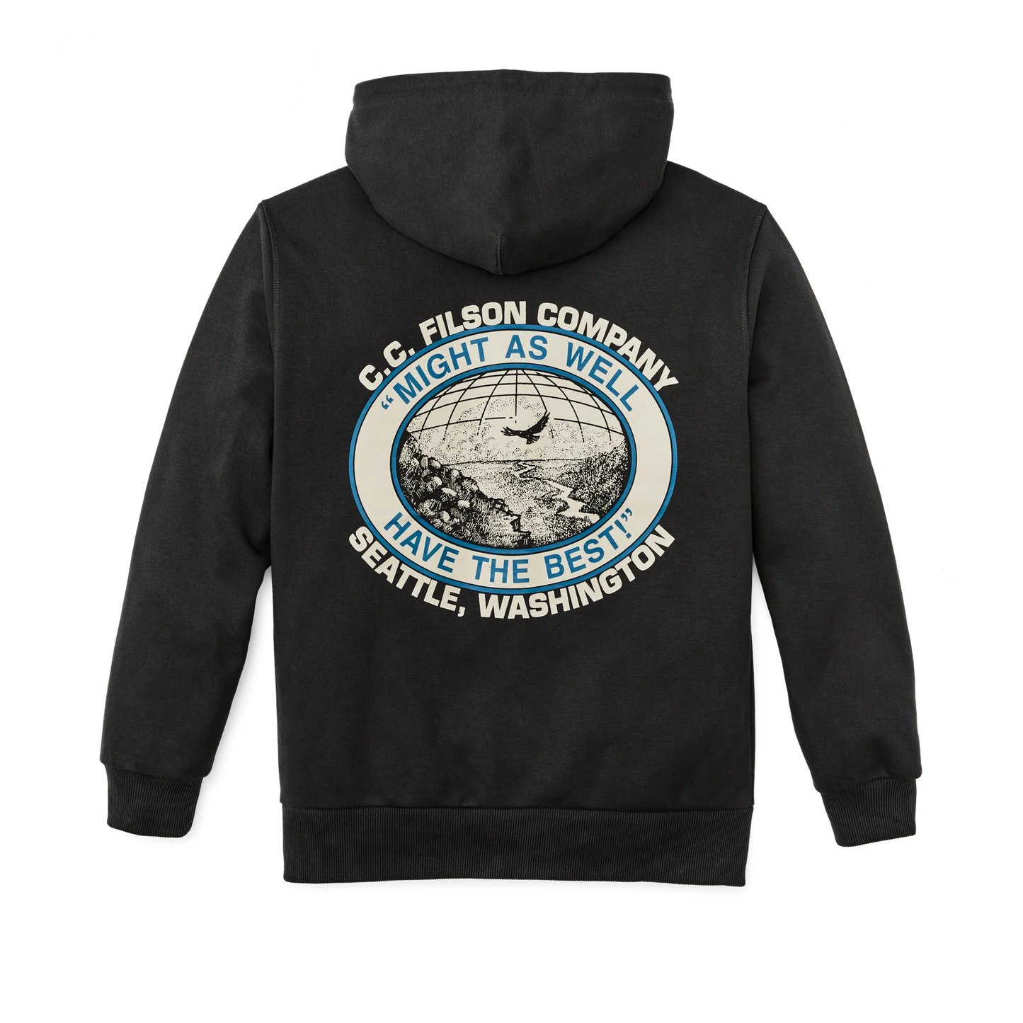 FILSON - PROSPECTOR GRAPHIC HOODIE - FADED BLACK / MOOSE