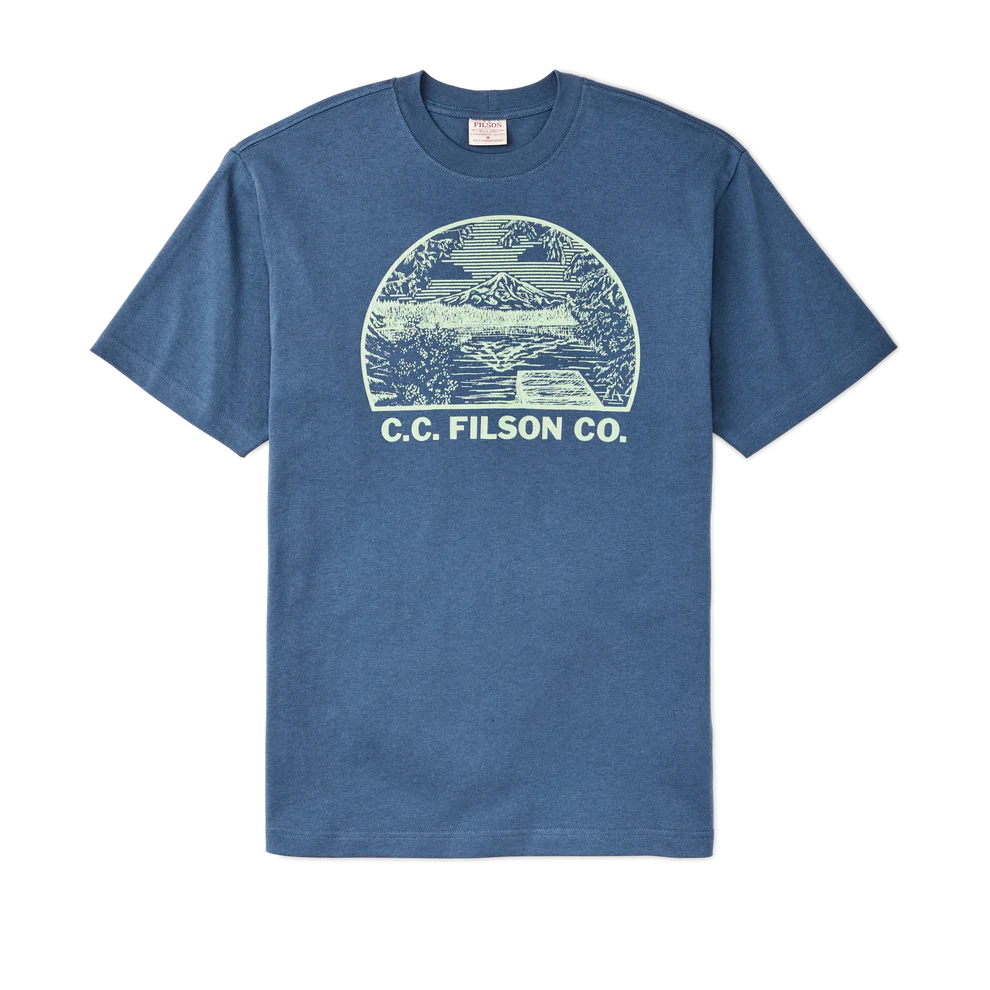 FILSON - FRONTIER GRAPHIC TEE - LIGHT BLUE / MOUNTAIN LAKE