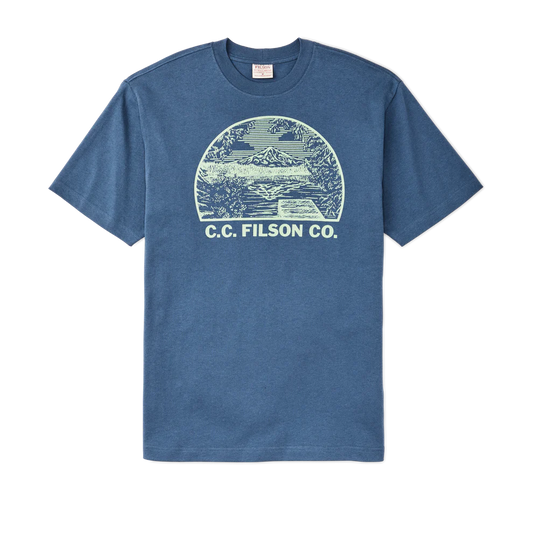 FILSON - FRONTIER GRAPHIC TEE - LIGHT BLUE / MOUNTAIN LAKE