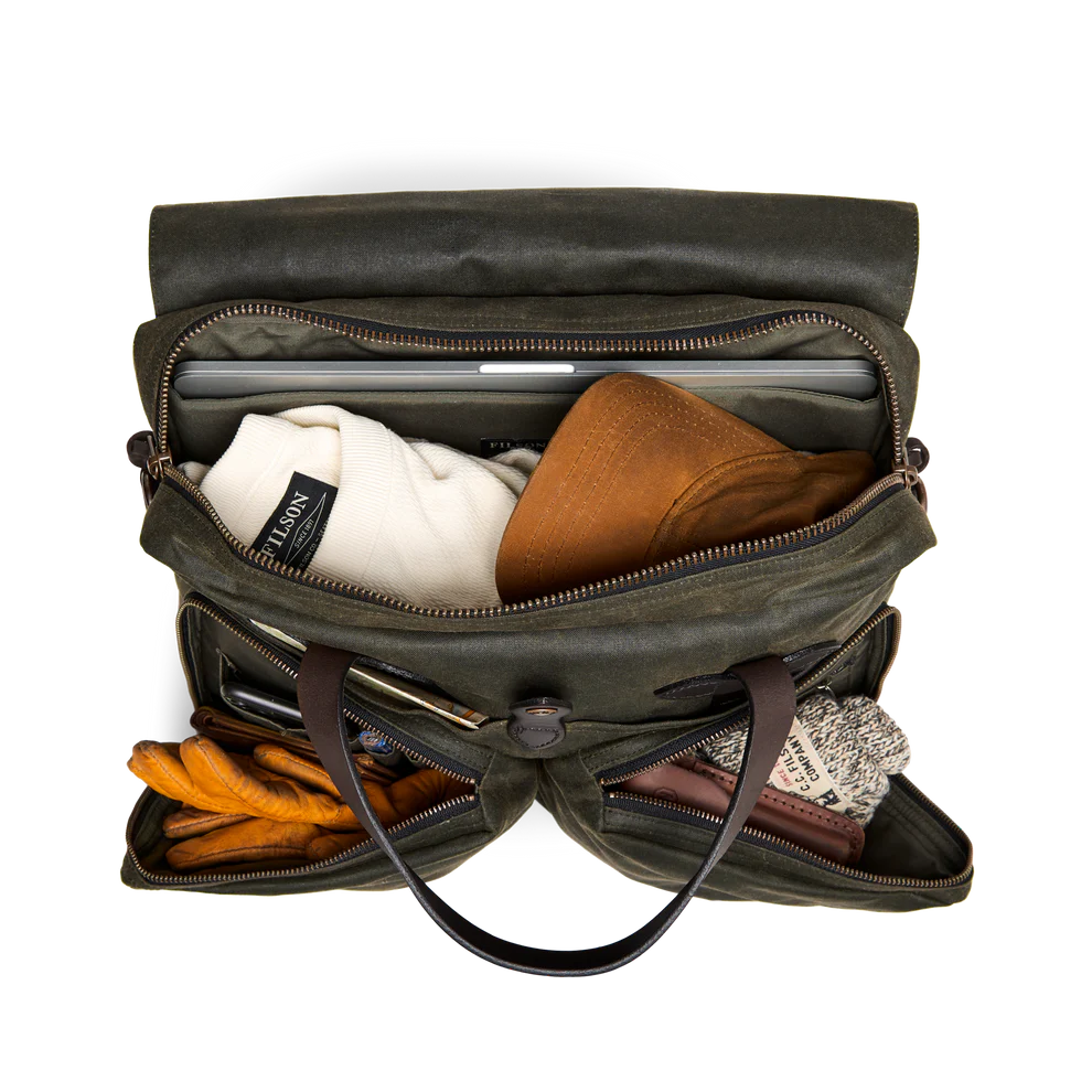 FILSON - 24 HOUR TIN CLOTH BRIEFCASE - OTTER GREEN