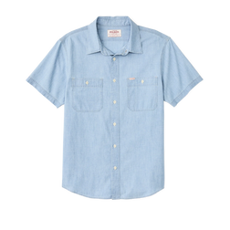 FILSON - SHORT SLEEVE CHAMBRAY SHIRT - LIGHT INDIGO CHAMBRAY