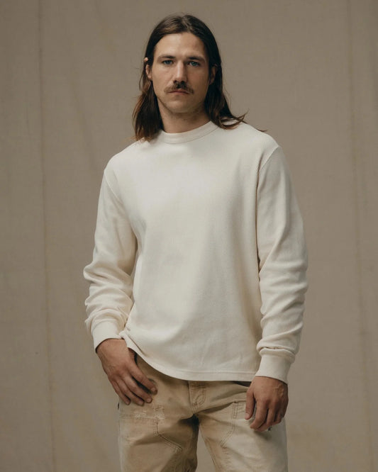 FILSON - WAFFLE KNIT THERMAL CREW - SAND